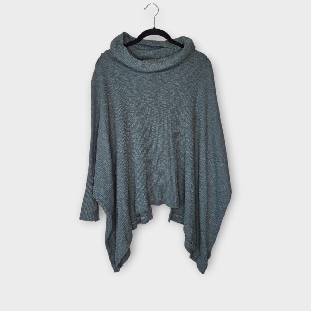 FP Beach Green World Traveler Pullover Open Back Mock Neck Women's Med